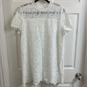 Entro White Laced Dress Size Large